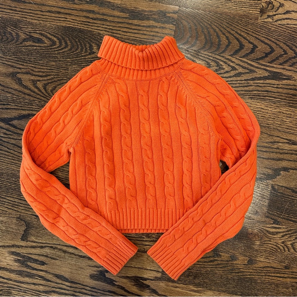 Aritzia Wool Cable Knit Turtleneck Sweater